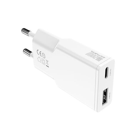 4Smarts PD Slim Vegglader GaN 20W m 1 x USB-C & 1 x USB-A - Hvit