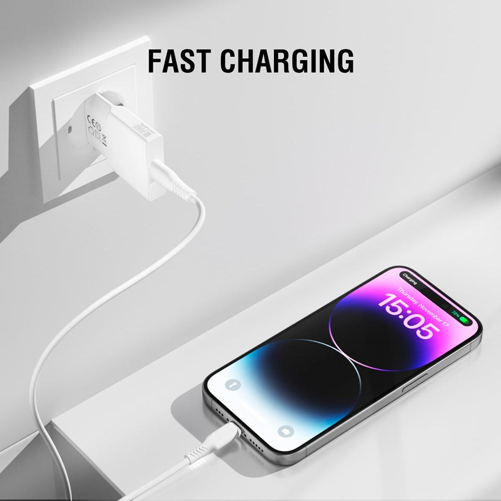 4Smarts PD Slim Vegglader GaN 30W med USB-C - Hvit