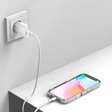 iPhone 16 4smarts Premium Starter Set - MagSafe Deksel, Beskyttelse for Skjerm og Kameralinse & 30W Vegglader - Gjennomsiktig / Hvit