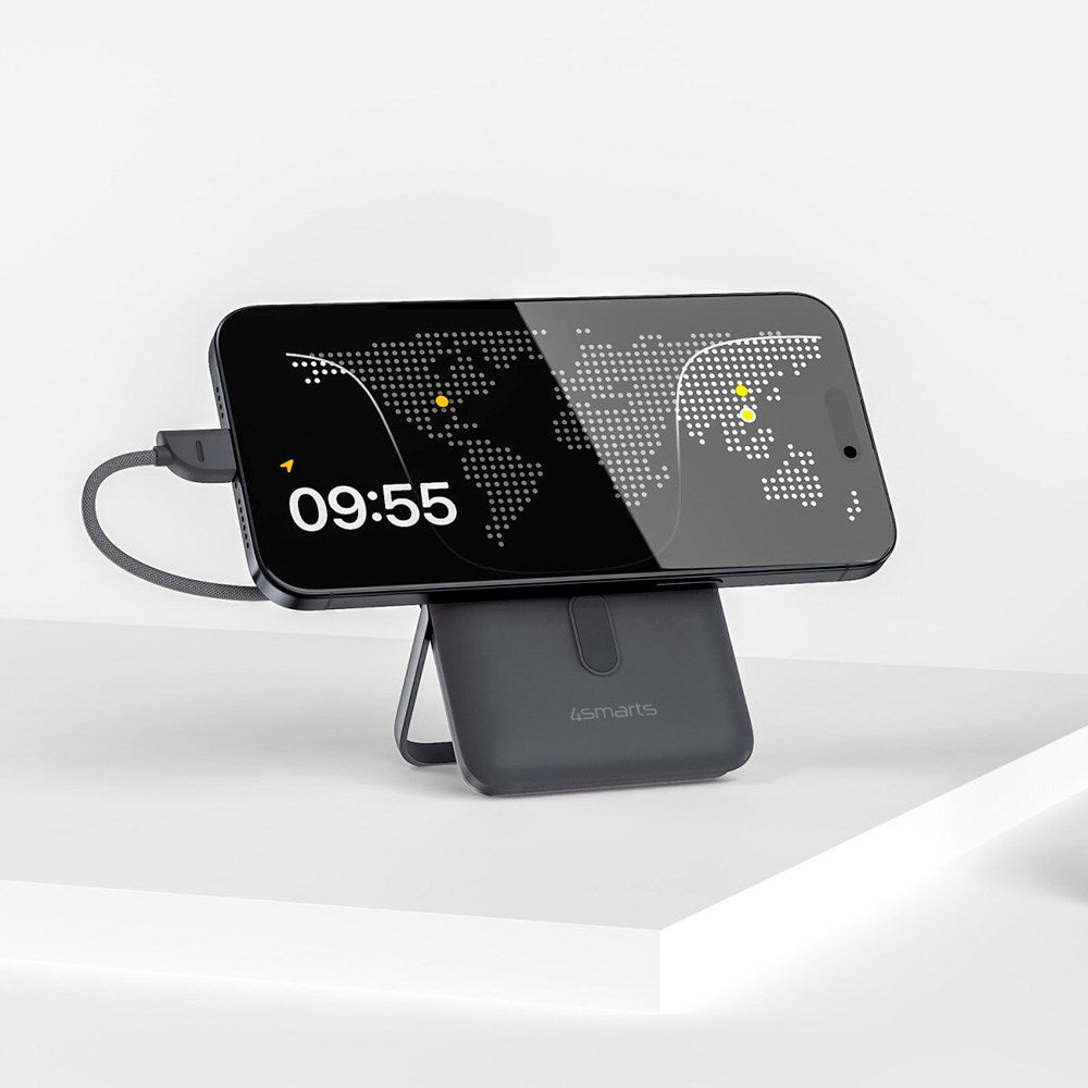 4smarts Enterprise Pocket 10.000 mAh Trådløs PowerBank - 22.5W - Space Grey