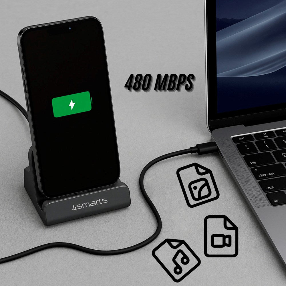 4smarts 60W Ladestasjon USB-C - Grå