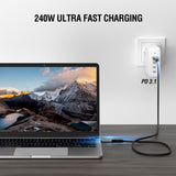 4smarts DigitCord Enterprise USB-C Kabel 240W - 1.5m - Svart