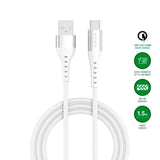 4smarts PrimeCord USB-C til USB-A Kabel 18W - 1.5 m - Hvit