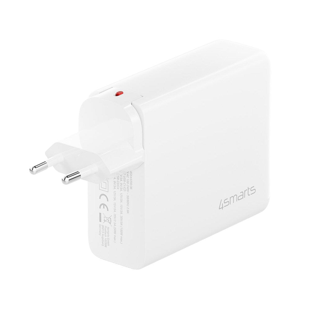 4smarts GaN Flex Pro Reise­lader 200W - 4x USB-C - Hvit
