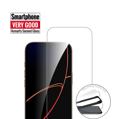 iPhone 17 Pro 4Smarts Second Glass Skjermbeskytter med Monteringsramme - Case-Friendly - Gjennomsiktig