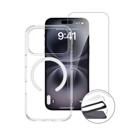 iPhone 17 Pro 4Smarts 360° Protection Set m. Deksel & Skjermbeskyttelsesglass - MagSafe Kompatibel - Gjennomsiktig