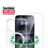 iPhone 17 Pro 4Smarts 360° Protection Set m. Deksel & Skjermbeskyttelsesglass - MagSafe Kompatibel - Gjennomsiktig