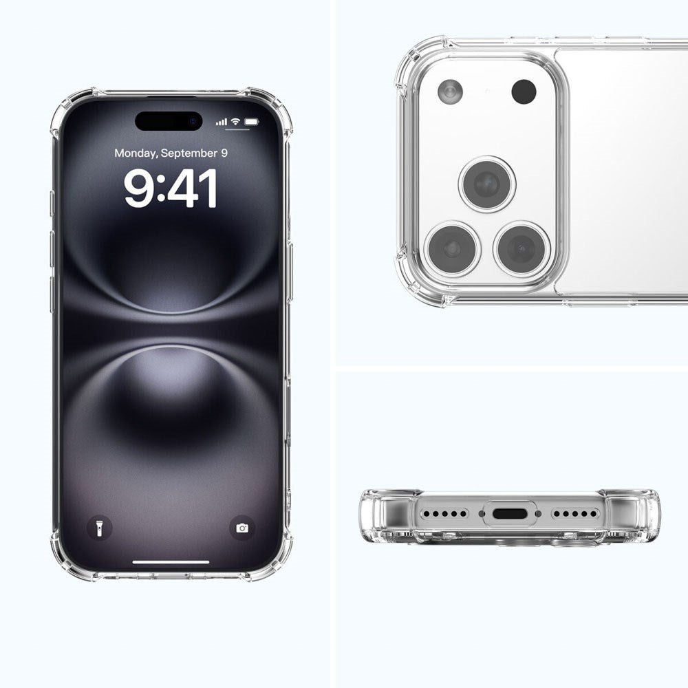 iPhone 17 Pro 4Smarts IBIZA Hybrid Deksel - MagSafe Kompatibelt - Gjennomsiktig