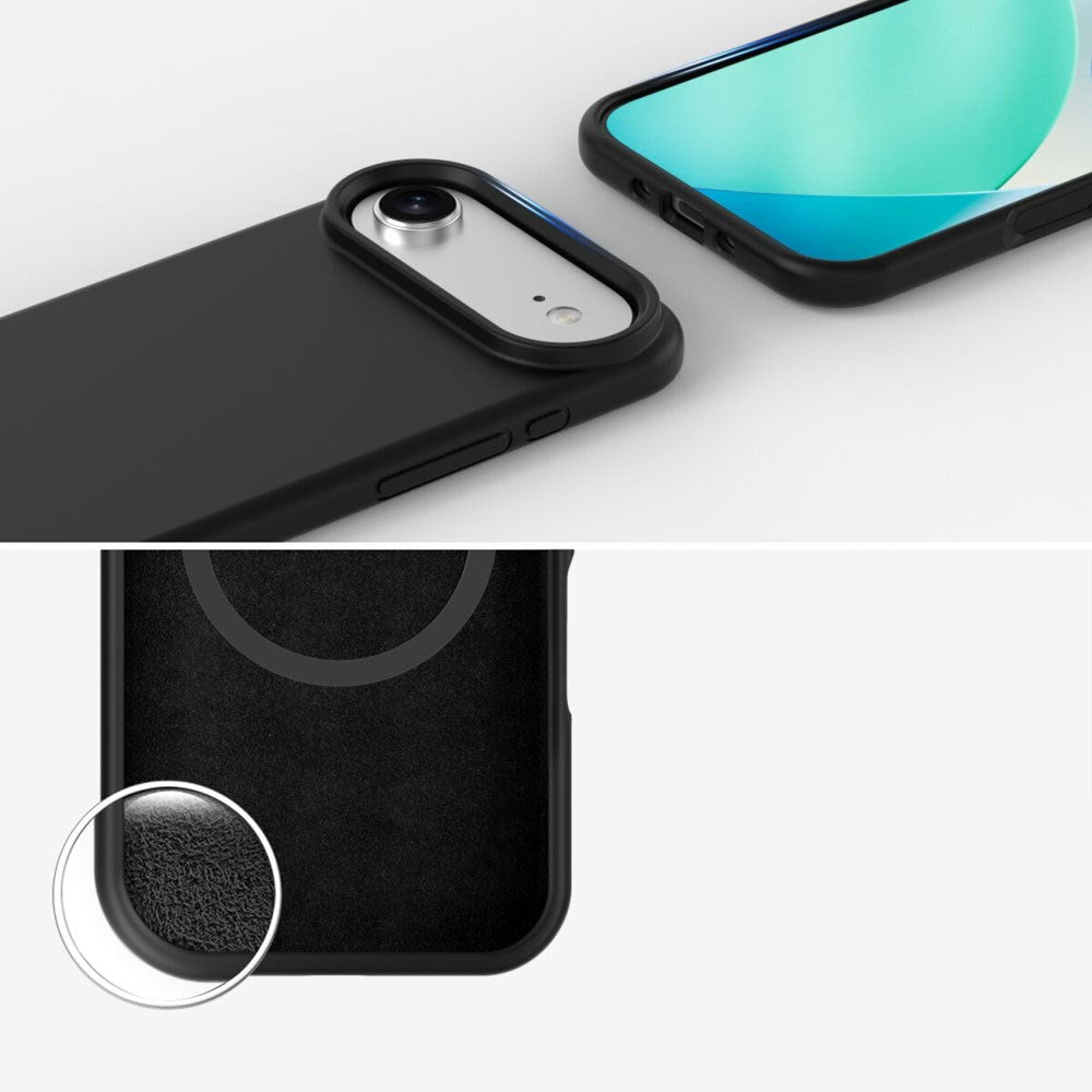 iPhone Air 4Smarts Silikon Deksel – MagSafe Kompatibelt – Svart