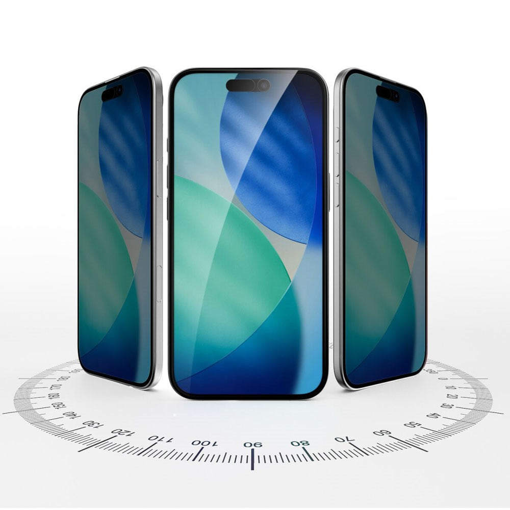 iPhone Air 4Smarts Second Glass Skjermbeskytter med Monteringsramme - Privacy Funksjon - Gjennomsiktig