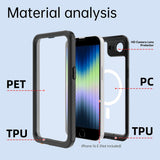 iPhone 17e / 16e 4Smarts Vanntett 360 Deksel - MagSafe Kompatibelt - Gjennomsiktig / Svart