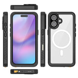 iPhone 17 4Smarts Vanntett 360 Deksel - MagSafe Kompatibelt - Gjennomsiktig / Svart