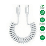 4smarts 240W USB-C til USB-C Kabel – 50 cm – Hvit