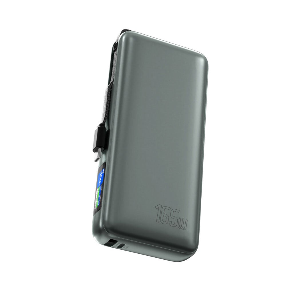 4smarts Enterprise 20 000 mAh 165 W Powerbank med Innebygd USB-C-Kabel – Grå
