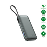 4smarts Enterprise 20 000 mAh 165 W Powerbank med Innebygd USB-C-Kabel – Grå
