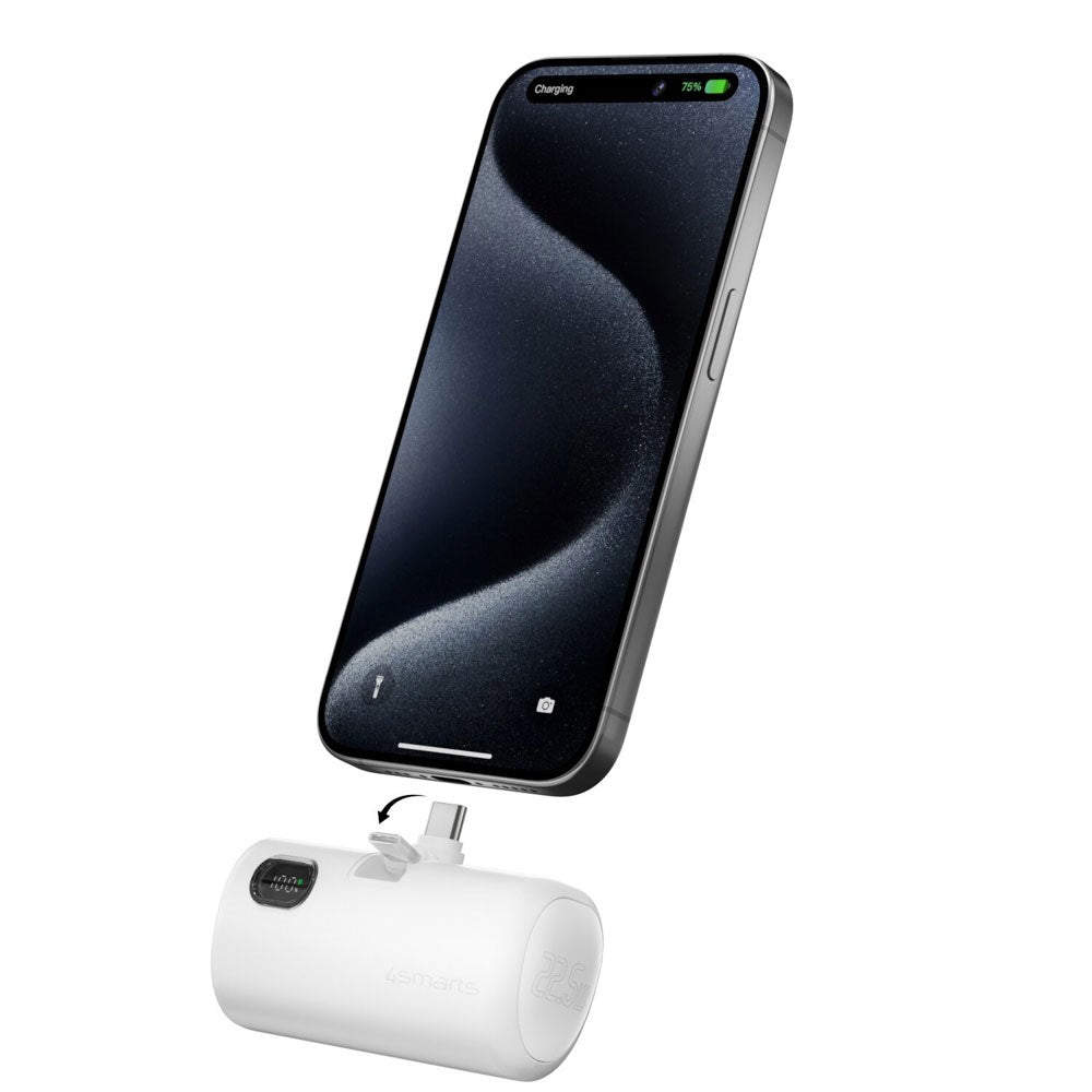 4smarts PicoFold 5000mAh Powerbank 22.5W med USB-C - Hvit