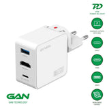 4smarts 3-i-1 HDMI Hub 65W Vegglader - Hvit