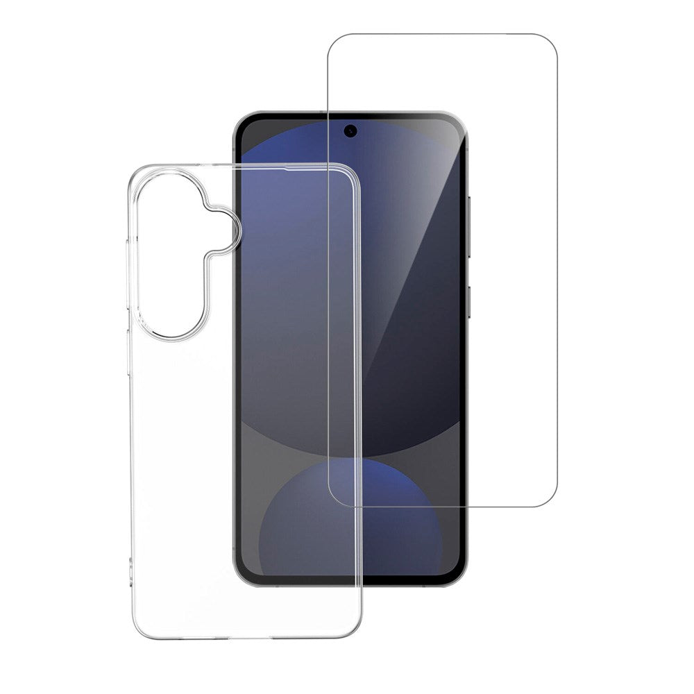 Samsung Galaxy S26+ (Plus) 4smarts 360° Beskyttelsessett m. Deksel & Skjermbeskyttelsesglass - Gjennomsiktig