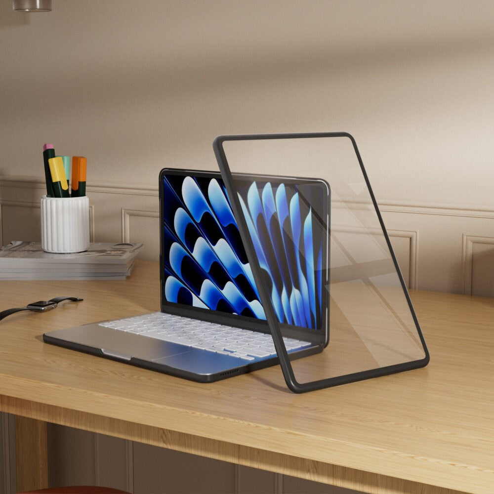 MacBook Neo 13 A18 Pro (2026) 4smarts Deksel med Støtdempende Kanter - Gjennomsiktig / Svart