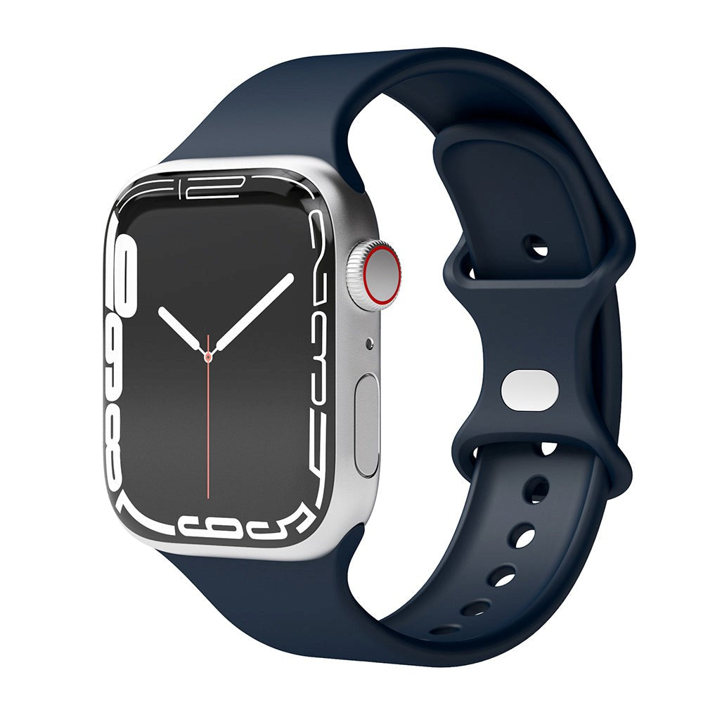 Vonmählen Apple Watch (42/44/SE/45/46/49mm) Classic Band Band Silikon Reim - Mørke Blå