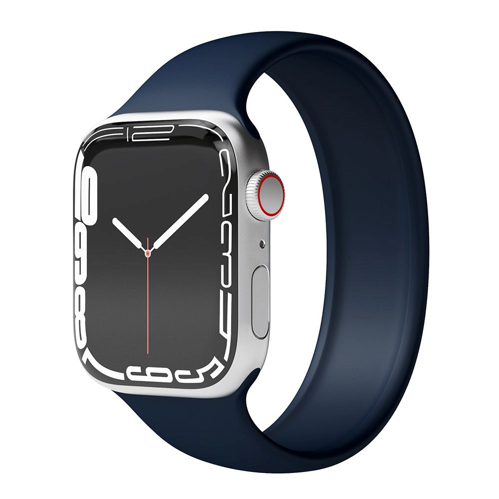 Vonmählen Apple Watch (42/44/SE/45/46/49mm) Solo Loop Band Small Silikon Reim - Mørke Blå