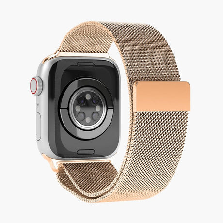 Vonmählen Apple Watch (42/44/SE/45/46/49mm) Milanese Loop Rustfritt stål Reim - Rose Gold