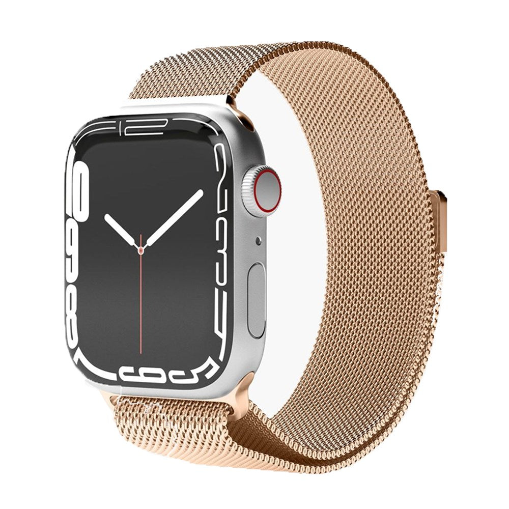 Vonmählen Apple Watch (42/44/SE/45/46/49mm) Milanese Loop Rustfritt stål Reim - Rose Gold