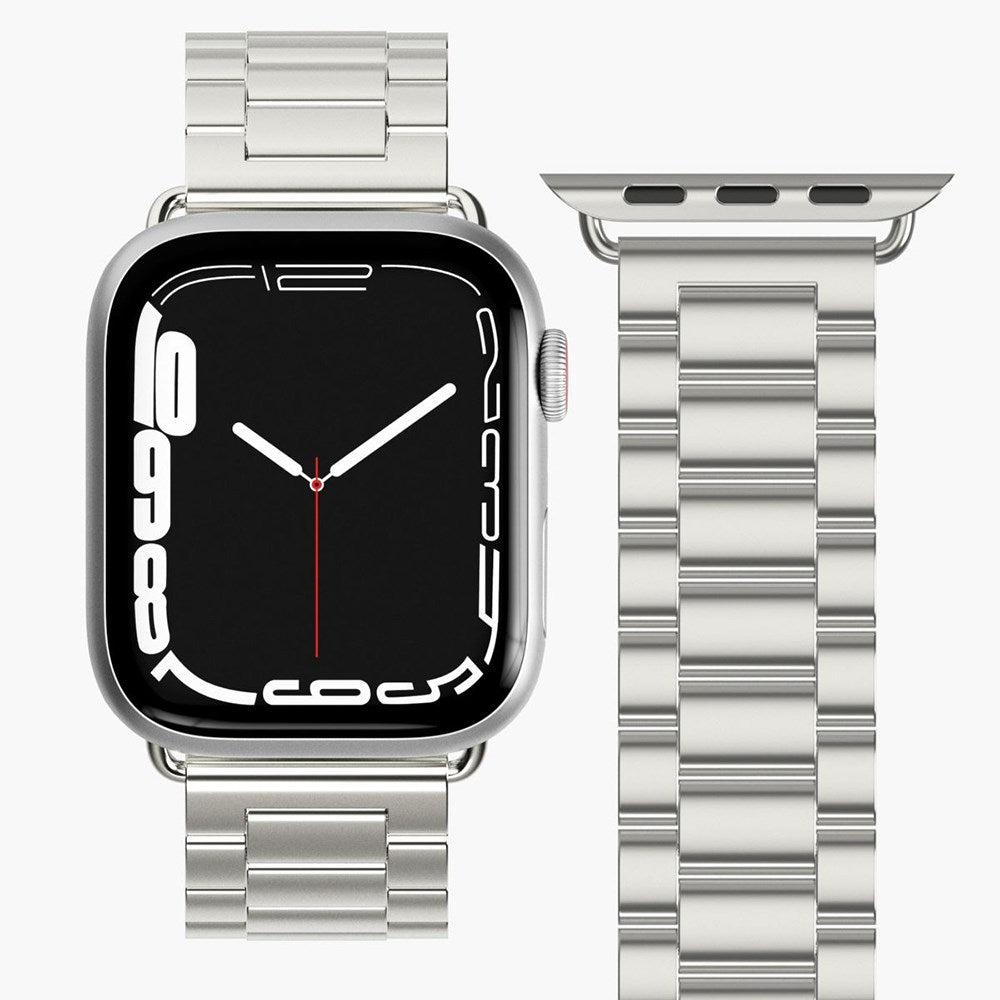 Apple Watch (38/40/SE/41/42mm) Vonmählen Link Bracelet Stainless Steel Klokkerem - Sølv