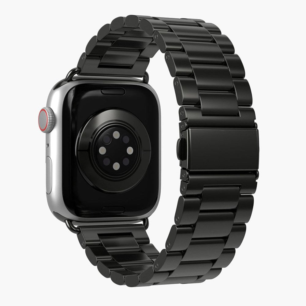 Apple Watch (38/40/SE/41/42mm) Vonmählen Link Bracelet Stainless Steel Klokkerem - Svart