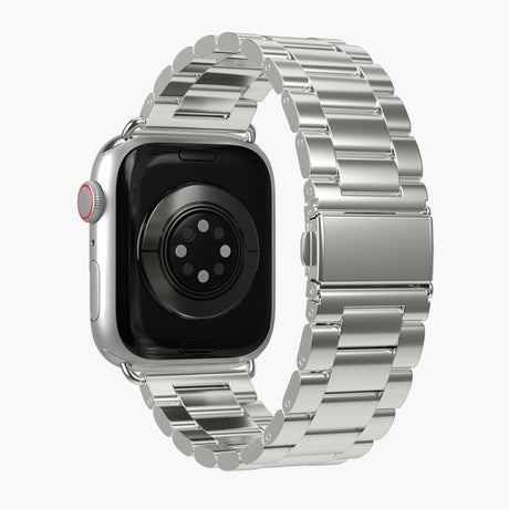 Apple Watch (42/44/45/SE/49mm) Vonmählen Link Bracelet Stainless Steel Klokkerem - Sølv