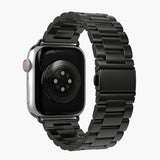 Apple Watch (42/44/45/SE/49mm) Vonmählen Link Bracelet Stainless Steel Klokkerem - Svart