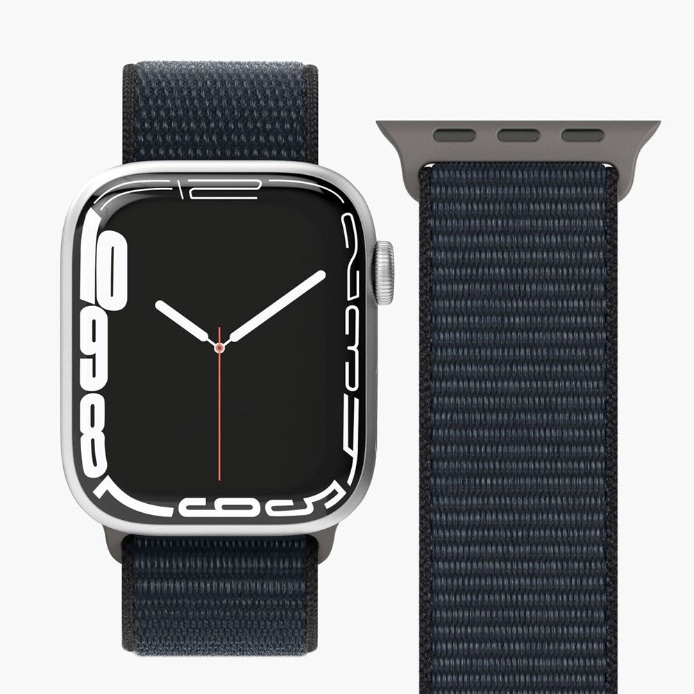 Apple Watch (38/40/SE/41/42mm) Vonmählen Fitness Loop Nylon Klokkerem - Mørkegrå