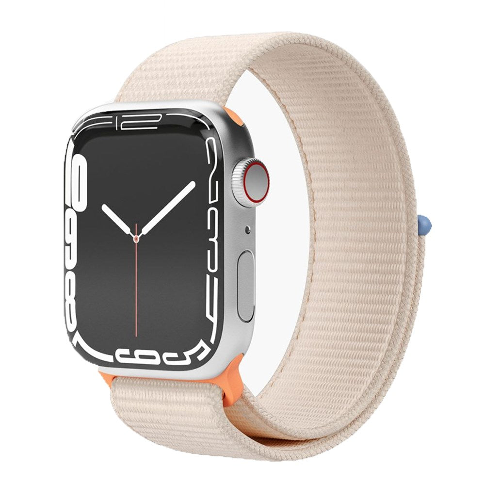 Apple Watch (42/44/45/SE/49 mm) Vonmählen Fitness Loop Nylon Klokkerem - Creme