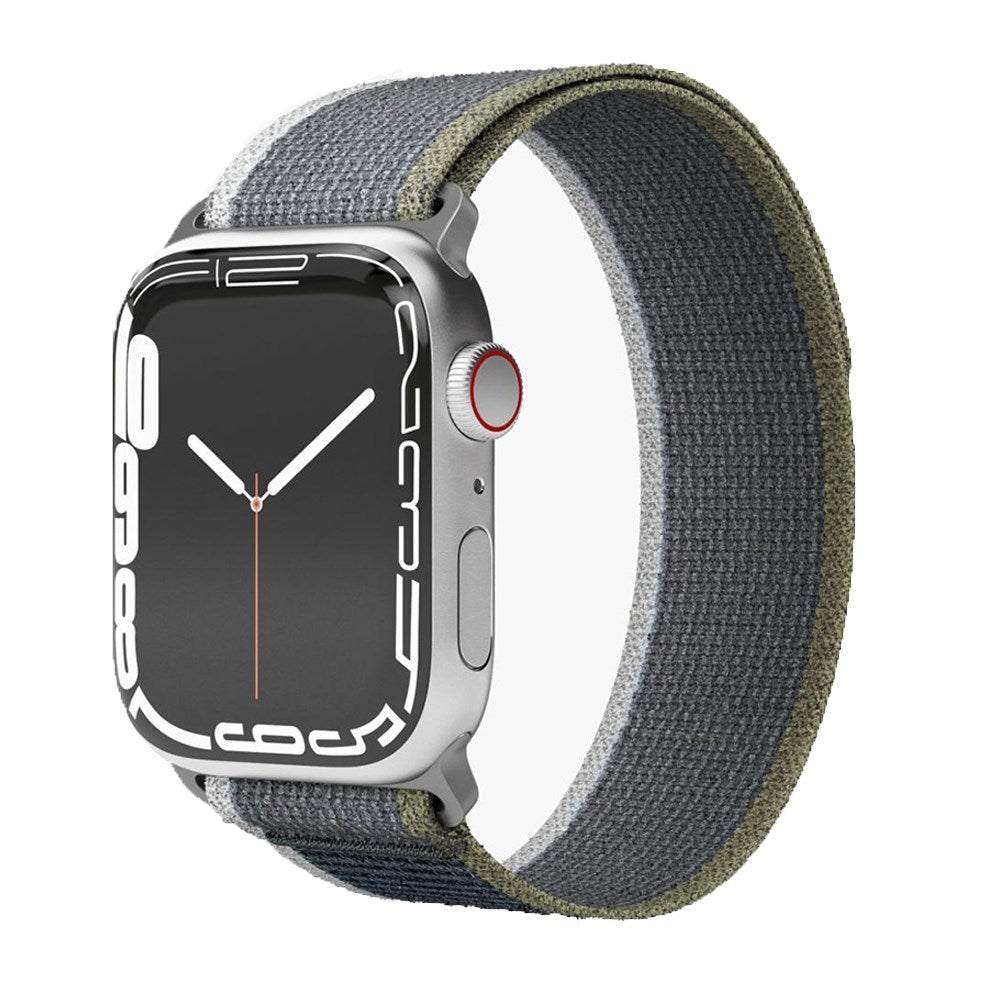 Vonmählen Apple Watch (38/40/SE/41/42mm) Trekking Loop Nylon Klokkerem - Grå / Grønn