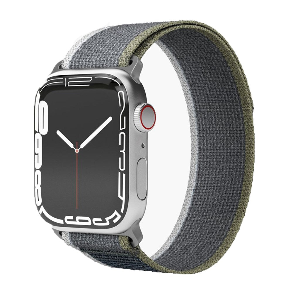 Vonmählen Apple Watch (42/44/45/SE/49mm) Trekking Loop Nylon Klokkerem - Grå / Grønn