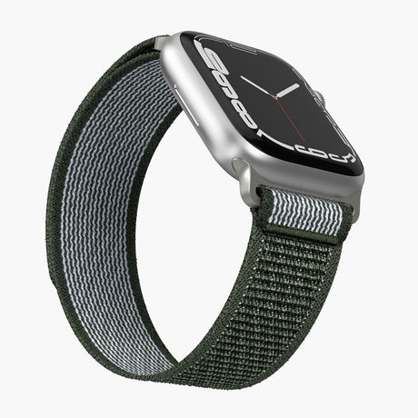 Vonmählen Apple Watch (42/44/45/SE/49mm) Trekking Loop Nylon Klokkerem - Hvit / Grønn