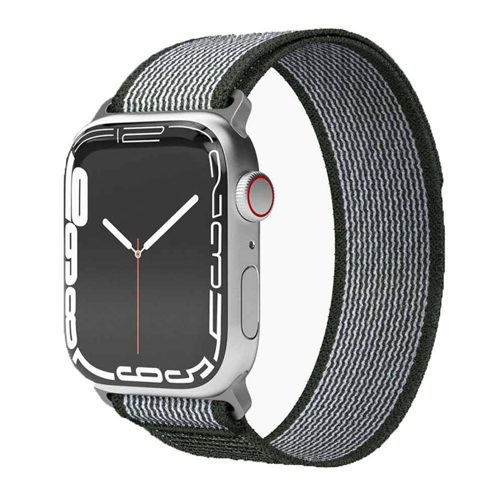 Vonmählen Apple Watch (42/44/45/SE/49mm) Trekking Loop Nylon Klokkerem - Hvit / Grønn