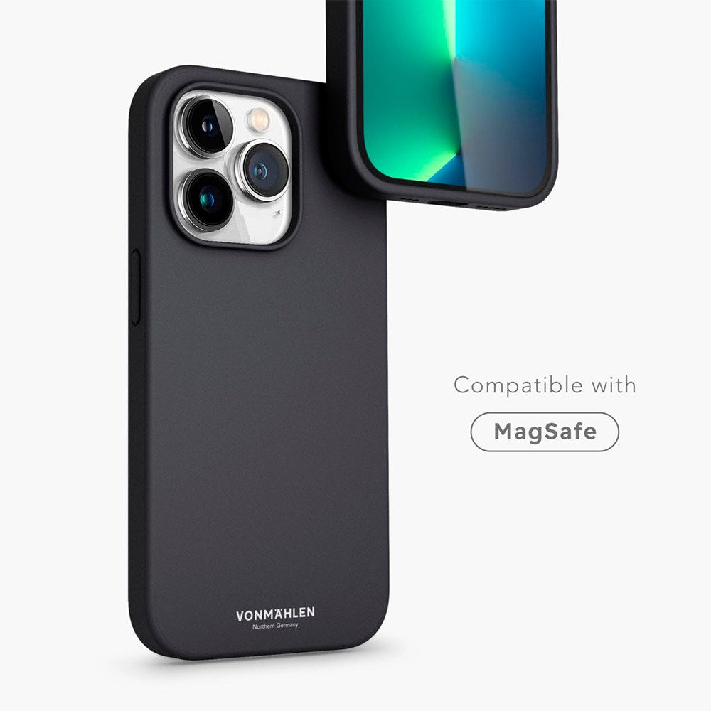 Vonmählen iPhone 13 Pro Eco Silikon Deksel - MagSafe Kompatibel - Navy