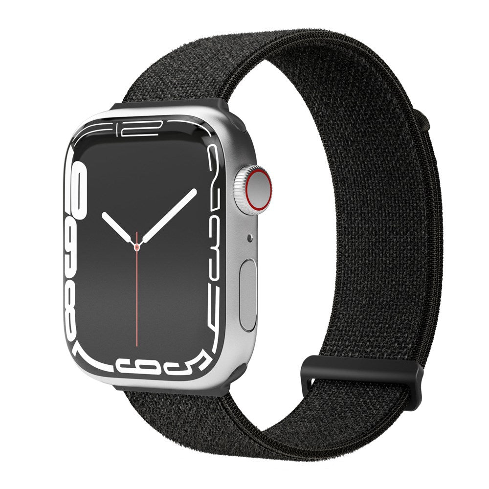 Apple Watch (42/44/45/SE/49mm) Vonmählen Fitness Loop 2 Nylon Klokkerem - Svart