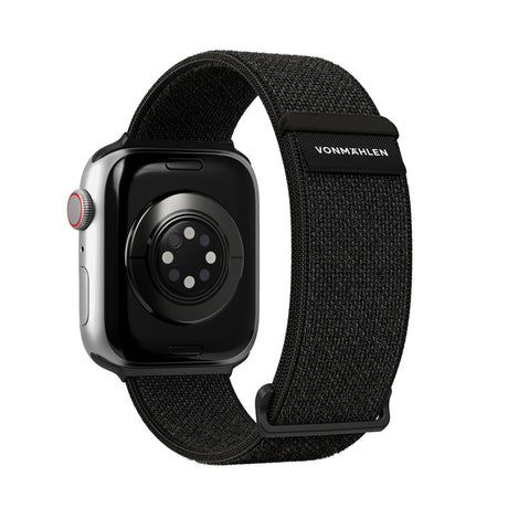 Apple Watch (42/44/45/SE/49mm) Vonmählen Fitness Loop 2 Nylon Klokkerem - Svart