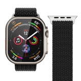 Vonmählen Apple Watch (38/40/SE/41/42mm) Woven Loop Nylon Klokkerem - Black