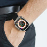 Vonmählen Apple Watch (38/40/SE/41/42mm) Woven Loop Nylon Klokkerem - Black