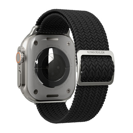 Vonmählen Apple Watch (38/40/SE/41/42mm) Woven Loop Nylon Klokkerem - Black