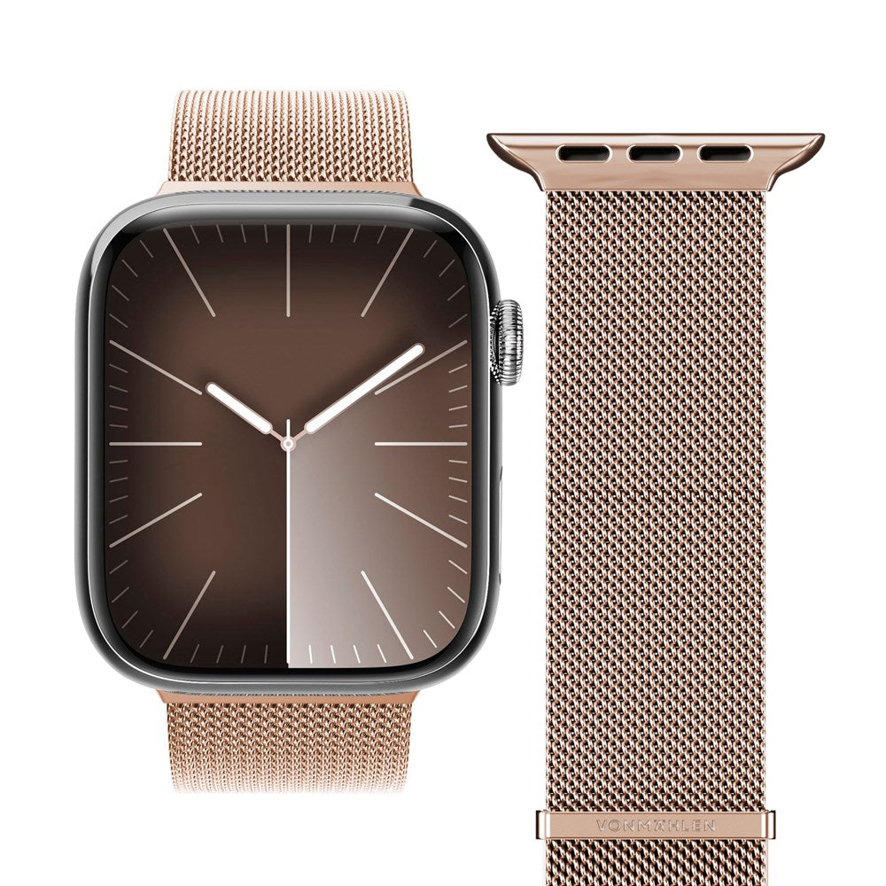 Vonmählen Apple Watch (38/40/SE/41/42mm) Milanese Loop 2 Rustfritt Stål Reim - Rose Gold