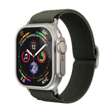 Vonmählen Apple Watch (42/44/SE/45/46/49mm) Classic Nylon Loop Klokkerem - Olive