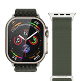 Vonmählen Apple Watch (42/44/SE/45/46/49mm) Classic Nylon Loop Klokkerem - Olive