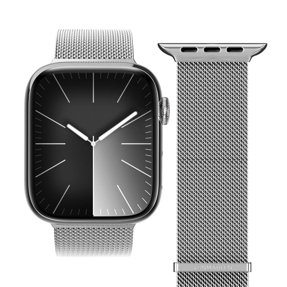 Vonmählen Apple Watch (38/40/SE/41/42mm) Milanese Loop 2 Rustfritt Stål Reim - Sølv