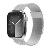 Vonmählen Apple Watch (42/44/SE/45/46/49mm) Milanese Loop 2 Rustfritt Stål Reim - Sølv