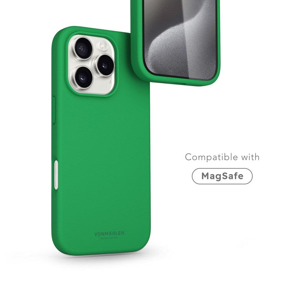 Vonmählen iPhone 16 Pro Eco Silikon Deksel - MagSafe Kompatibel - Green Haven