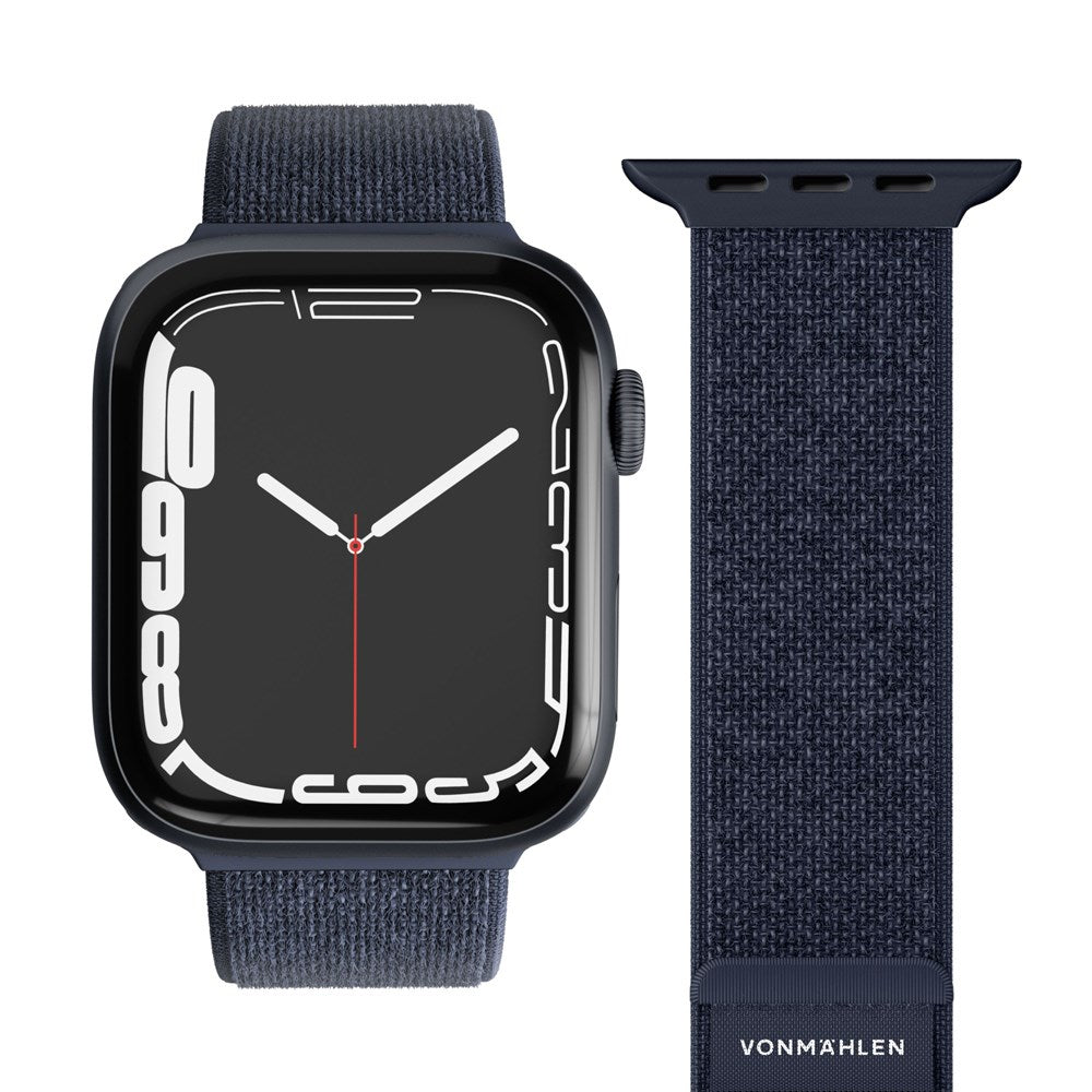 Apple Watch (42/44/45/SE/49mm) Vonmählen Fitness Loop 2 Nylon Klokkerem - Blå